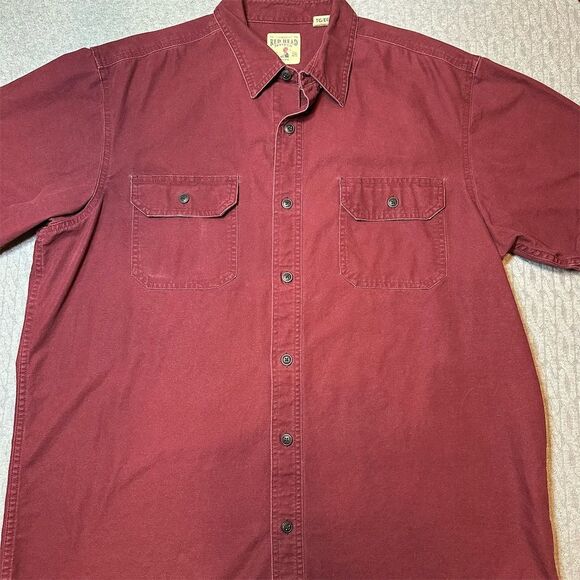 Red Head Men's XL Maroon Short Sleeve Button-Up Shirt Casual - Picture 2 of 5
